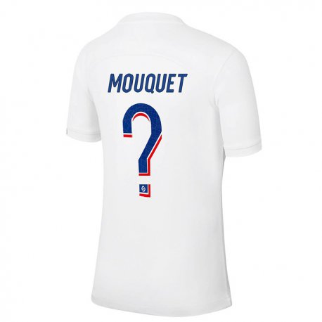Kandiny Deti Louis Mouquet #0 Biela Modrá Dresy Tretia Csapatmez 2022/23 Dres