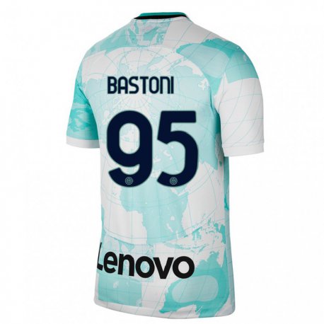 Kandiny Muži Alessandro Bastoni #95 Svetlozelená Biely Dresy Tretia Csapatmez 2022/23 Dres