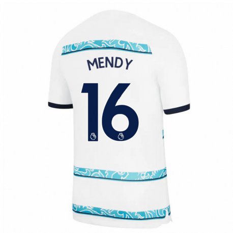 Kandiny Muži Edouard Mendy #16 Biela Svetlomodrá Dresy Tretia Csapatmez 2022/23 Dres