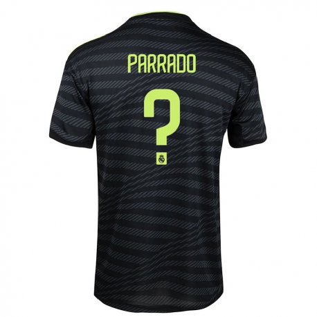 Kandiny Muži Diego Parrado #0 Čierna Tmavošedá Dresy Tretia Csapatmez 2022/23 Dres