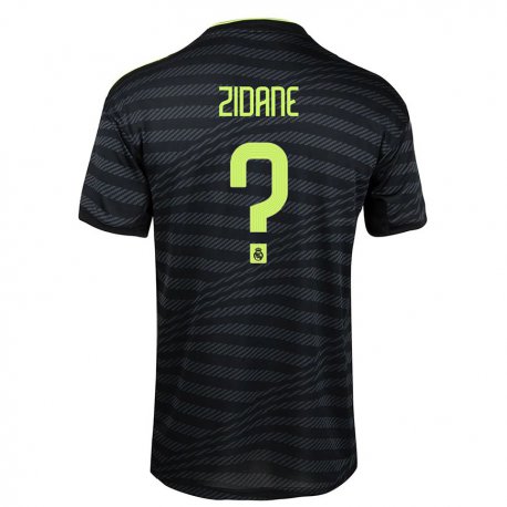 Kandiny Muži Elyaz Zidane #0 Čierna Tmavošedá Dresy Tretia Csapatmez 2022/23 Dres