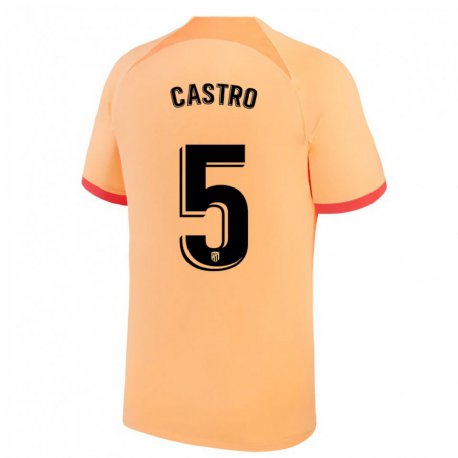 Kandiny Muži Oscar Castro #5 Svetlooranžový Dresy Tretia Csapatmez 2022/23 Dres