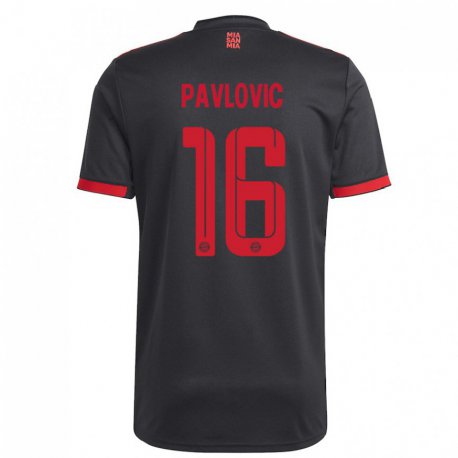 Kandiny Muži Aleksandar Pavlovic #16 Čierna A Červená Dresy Tretia Csapatmez 2022/23 Dres