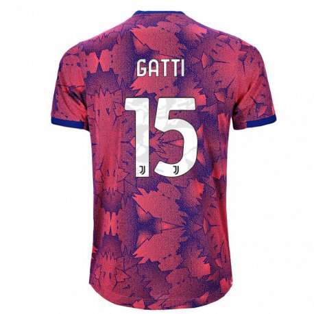 Kandiny Ženy Federico Gatti #15 Ružová Červená Modrá Dresy Tretia Csapatmez 2022/23 Dres