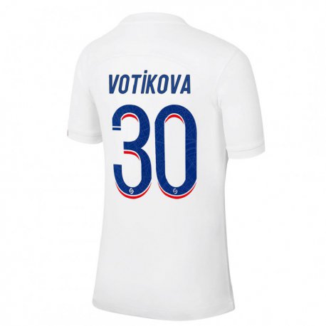 Kandiny Ženy Barbora Votikova #30 Biela Modrá Dresy Tretia Csapatmez 2022/23 Dres
