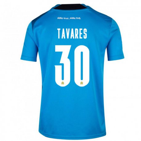 Kandiny Ženy Nuno Tavares #30 Tmavomodrá Biela Dresy Tretia Csapatmez 2022/23 Dres